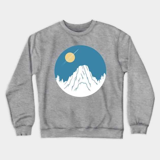 mountain blue sky Crewneck Sweatshirt by LNRDBRV